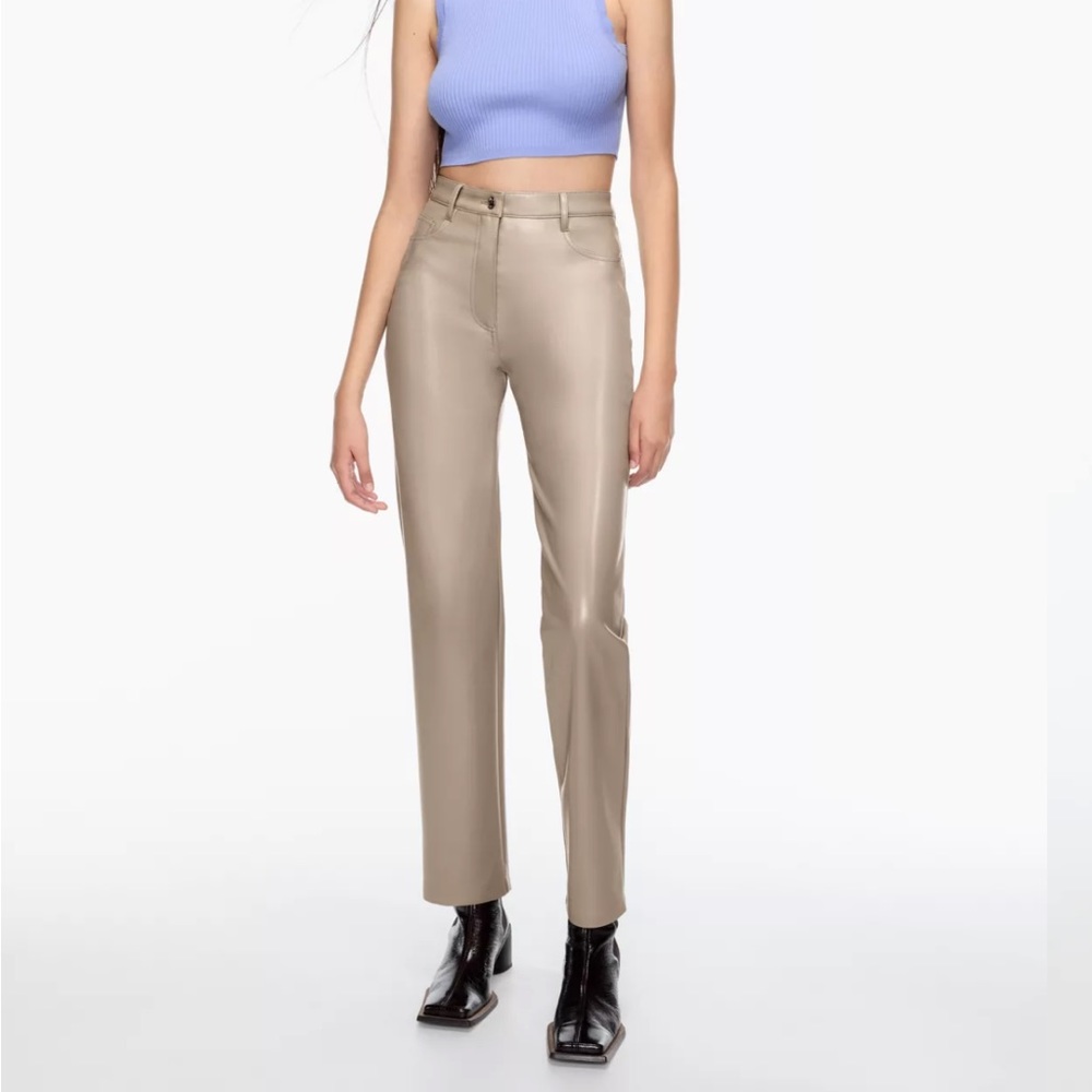 NWT Aritzia Wilfred Melina Pants Mercury Taupe